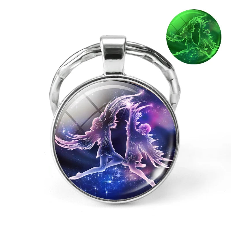 12 Constellation Keychain Astrology Jewelry Zodiac Aries Taurus Gemini Cancer Le 12 Constellation Keychain Astrology Jewelry Zodiac Aries Taurus Gemini Cancer Le