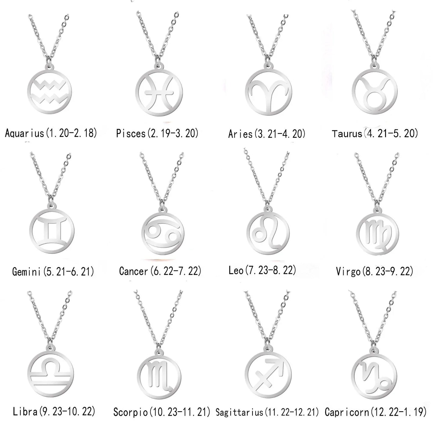 Zodiac Stainless Steel Necklace