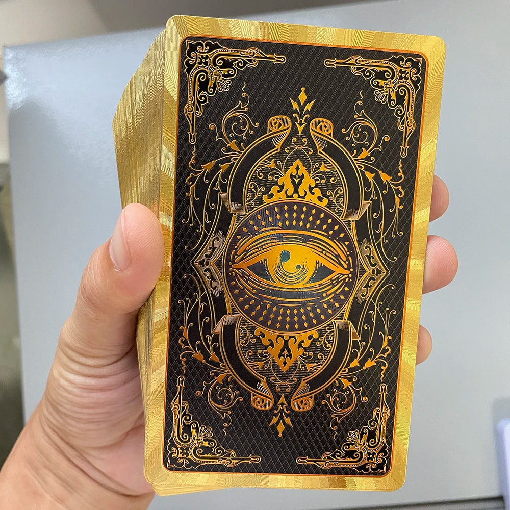 Golden Foil Tarot Deck Prophecy Cards for Beginners (SPA + ENG)